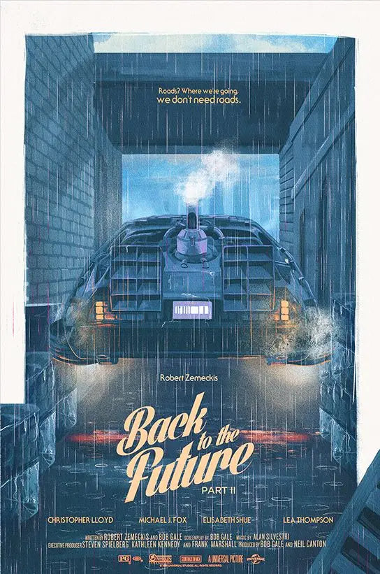 Back To The Future Car Canvas Art Print Retro Movie Wall Decor for Living Room Home Decor Poster