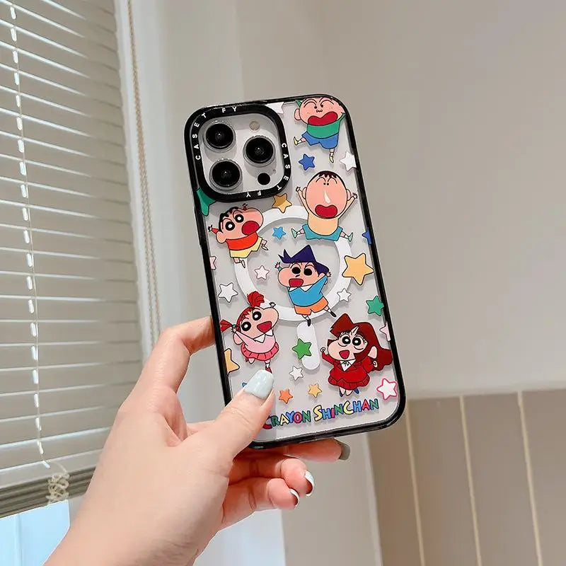 Cute Classic Anime Suitable for Apple iPhone 15 ProMax Magnetic Phone Case 13 Trendy Brand Wireless Charging 14pro