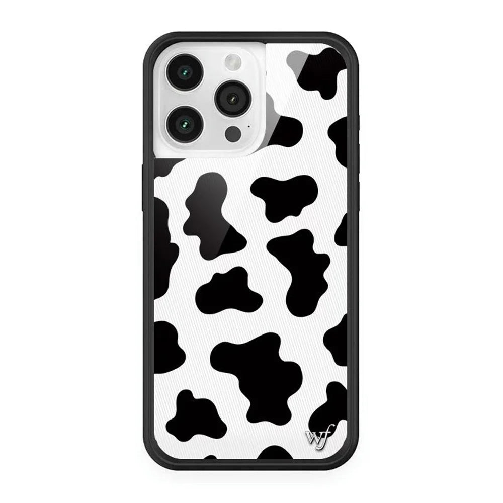 Wildflower strawberry Phone Case for iPhone 12 13 Pro 14 Pro 15 plus 16 promax Cover WF Leopard Print Cherry Cute Cartoon Cover