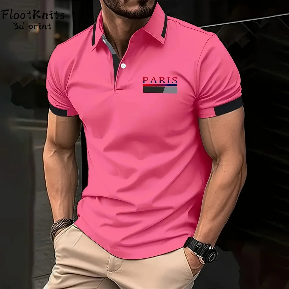 Summer Simple Men's Clothing Business Short Sleeved T-Shirt for Men Fashion Lapel Polo Shirt New in Tops & Tees Street Polos Man