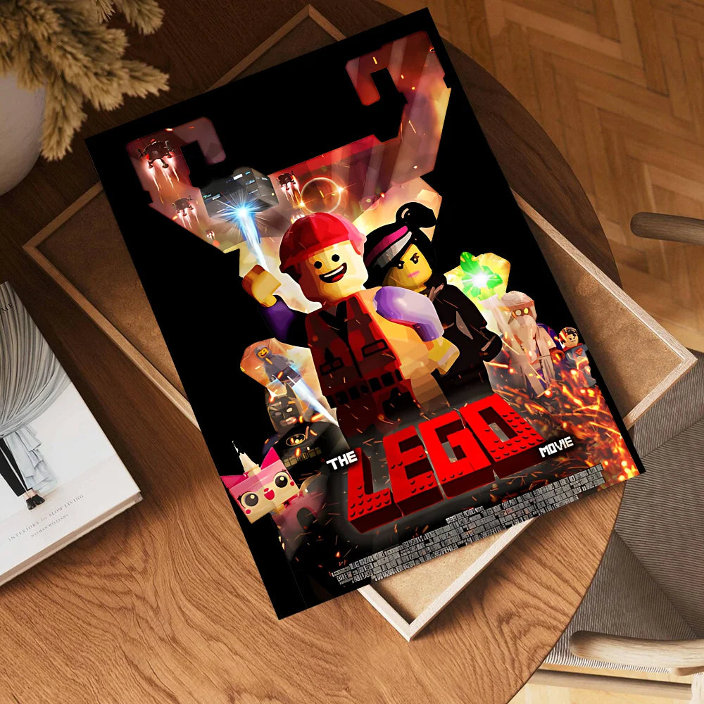 Abstract Funny L-Legos Anime Posters Sticky HD Quality Wall Art Retro Posters for Home Room Wall Decor