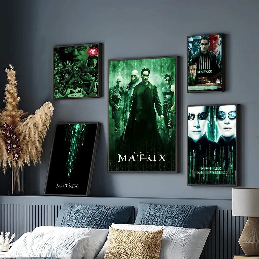 The Matrix Movie Sticky HD Wall Art Posters for Home Kawaii Room Decor Anime Posters Sticky HD Quality Retro for Home