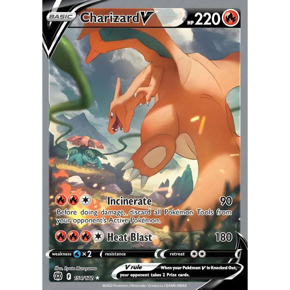 Japanese Anime Rare Charizard Cartoon Card Poster Sticky Wall Art Printing Waterproof Home Living Bed Room Bar Aesthetic Decor