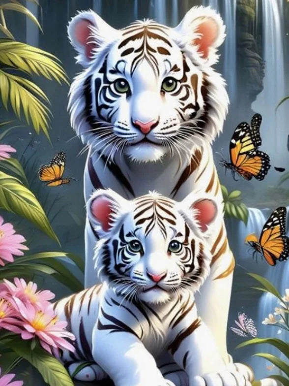Evershine Full Square Round Diamond Painting Tiger Animal Kits Art Diamond Mosaic Cross Stitch Embroidery Handicraft