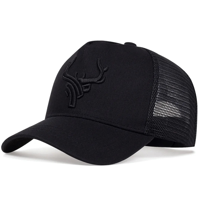 Antler Embroidered Baseball Cap Hip Hop Hat Adjustable Fashion Men Women Summer breathable Mesh Caps Casual sun Hat Dad Hats