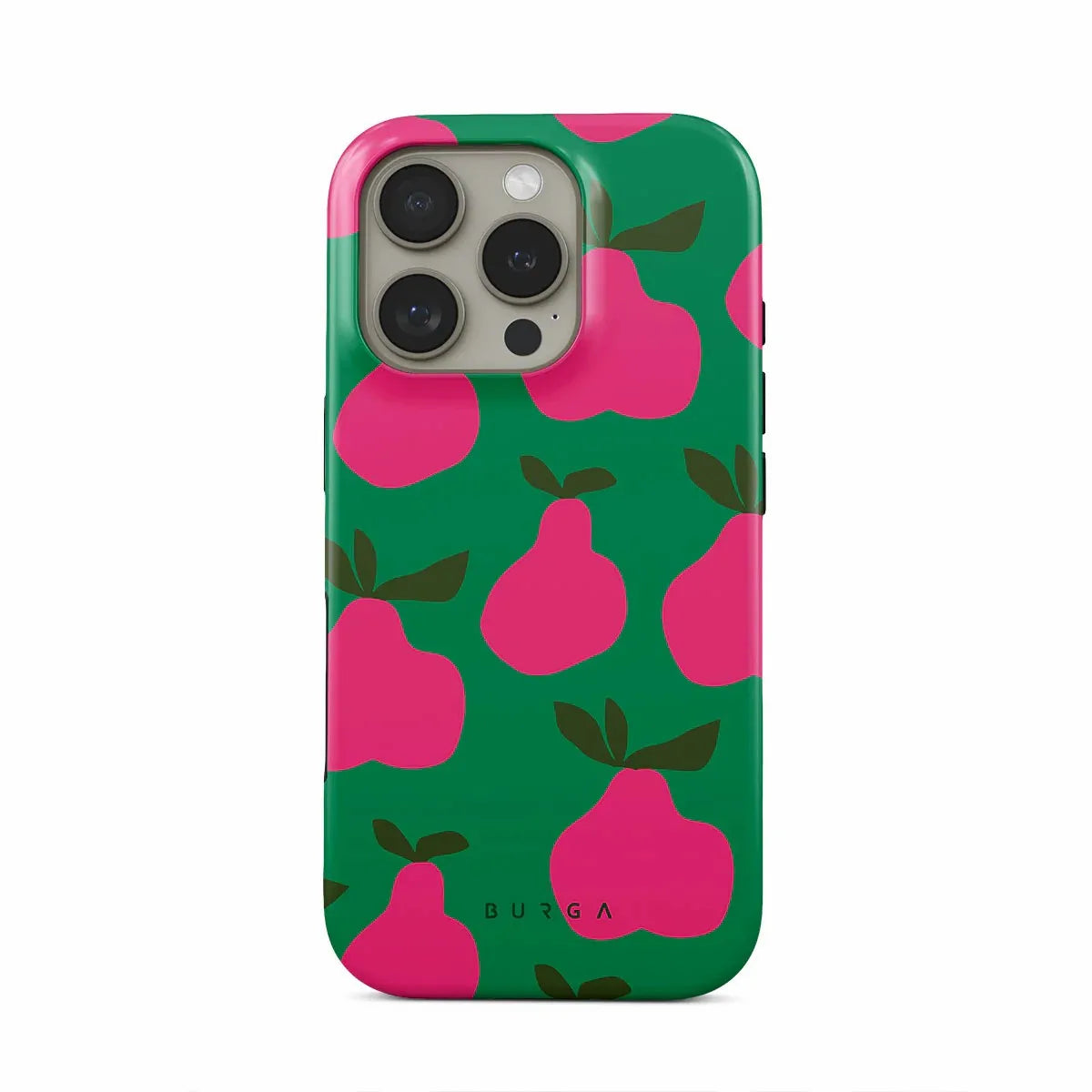 Pink Pear BURGA Phone Case for iPhone 16 15 14 13 12 11 X XS XR XSMAX 7 8 Pro Max Plus Luxury Double-layer Back Cover
