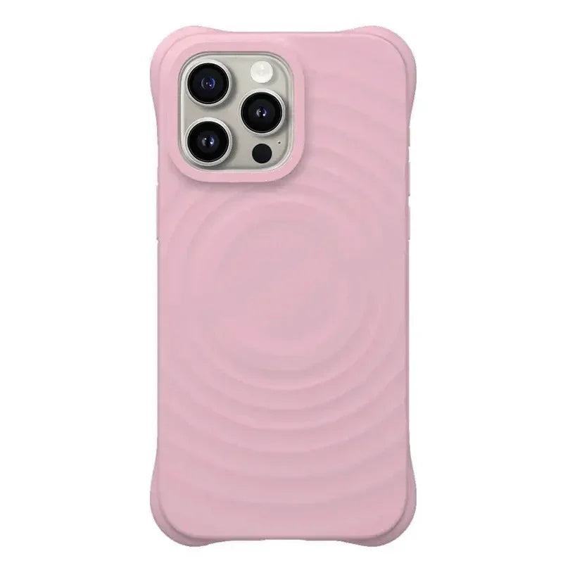 Ripple Silicone Engraved Letters Magnetic Phone Case Cover for IPhone 12 13 14 15 Pro Max Case for IPhone 15 Pro Max