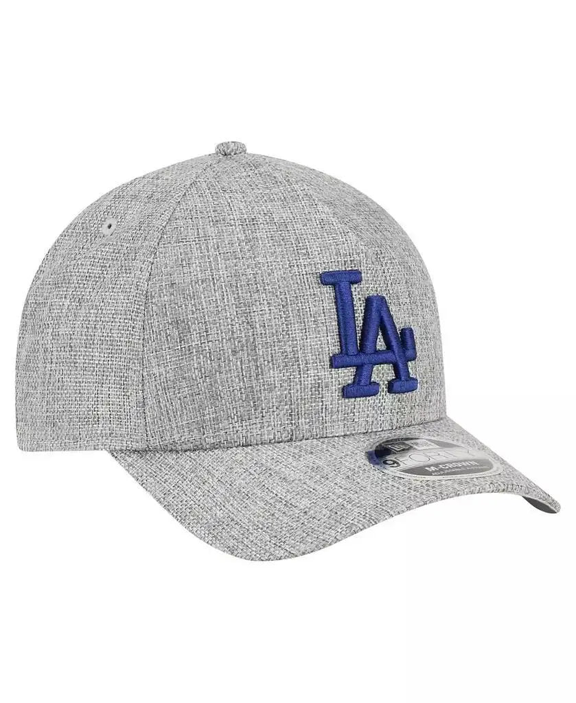 New Era | Men's Gray Los Angeles Dodgers Cotton Weave M-Crown A-Frame 9FORTY Adjustable Hat