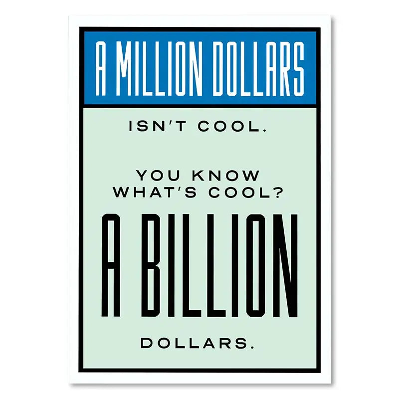 Monopoly Millionaire Dollar Money Poster Cartoon Figure Motivational Quote Canvas Painting Room Wall Art Picture For Home Decor