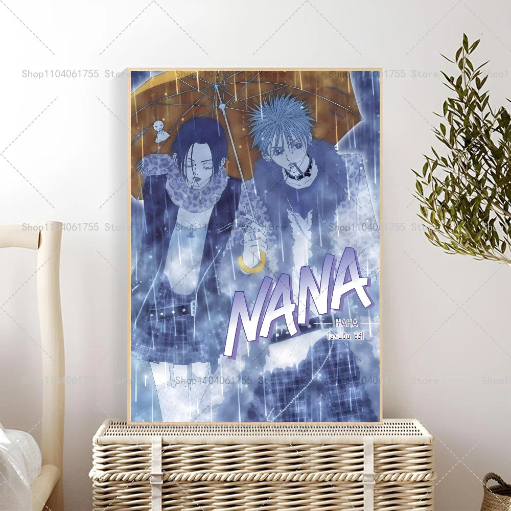 1PC Classic Anime NANA Poster Self-adhesive Art Waterproof Paper Sticker Coffee House Bar Room Wall Decor