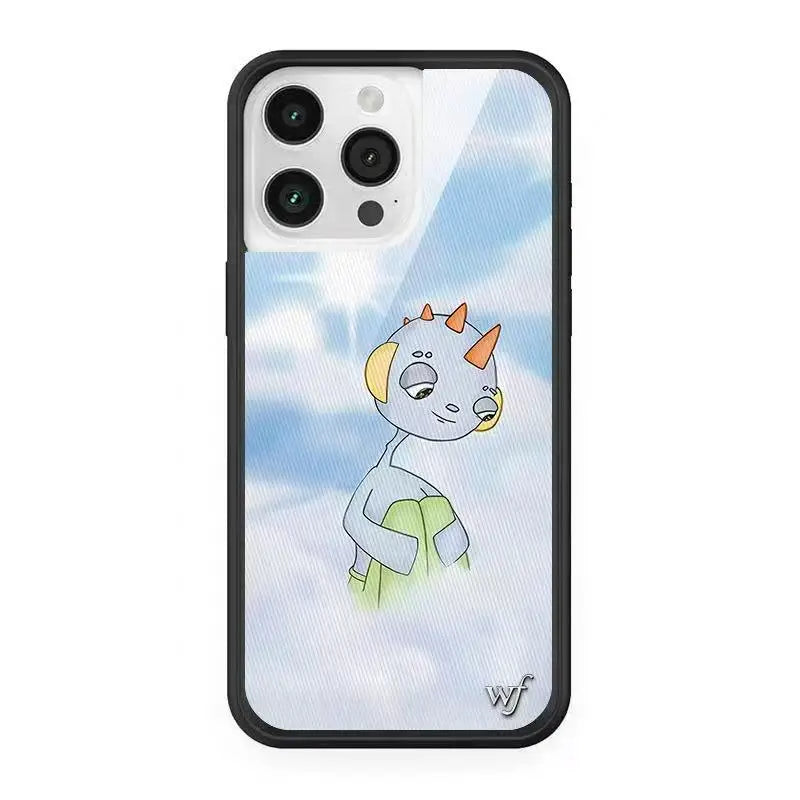 Wildflower Emergency Intercom Phone Case for iPhone 16 15 14 13 12 Pro Max Plus 16pro 15pro WF 3D Cartoon Cover Funda