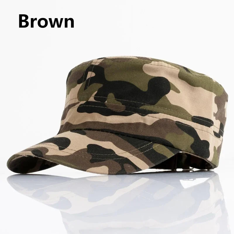 Army Hat Cotton Unisex Flat Roof Trucker Hats Camo Cap Baseball Casquette Camouflage Hats For Men Hunting Camouflage Cap