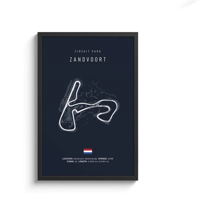 Formula 1 Internationa Track Circuit Canvas Painting F1 Wall Art Nordic Poster Aesthetic Motorsport Race Picture For Home Decor