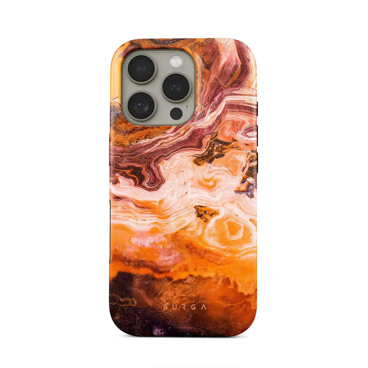 Pumpkin Spice Orange BURGA Phone Case for iPhone 16 15 14 13 12 11 X XS XR XSMAX 7 8 Pro Max PlusDouble-layer Back Cover