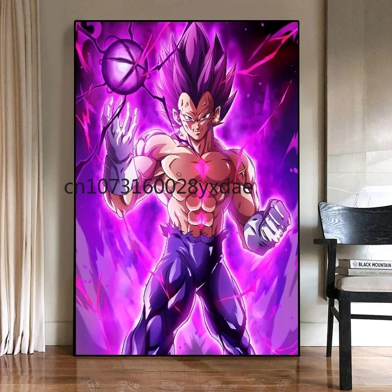 High Quality Classic Hot-blooded Anime Dragon Ball Goku Vegeta HD Poster Picture Living Home Decor Mural Painting Birthday Gifts