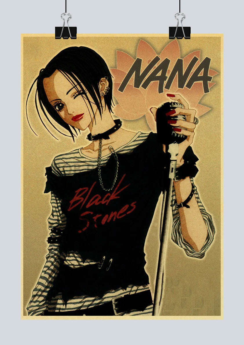 Japan Anime NANA Posters Retro Kraft Paper Sticker Poster 2021 Arrivals Bar Cafe Decor Nostalgia Gift Funny Prints Wall Painting