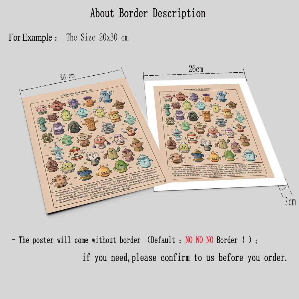 Animal Crossing New Horizons Botanical Poster Print Gyroids of New Horizons Canvas Painting Bedroom Home Room Wall Decoration