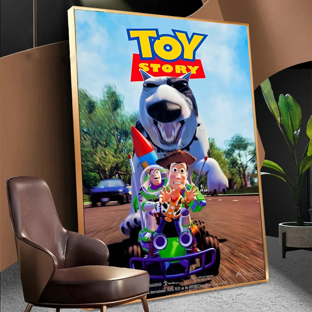 T-Toy S-Story Anime Posters Sticky Waterproof Paper Sticker Coffee House Bar Kawaii Room Decor