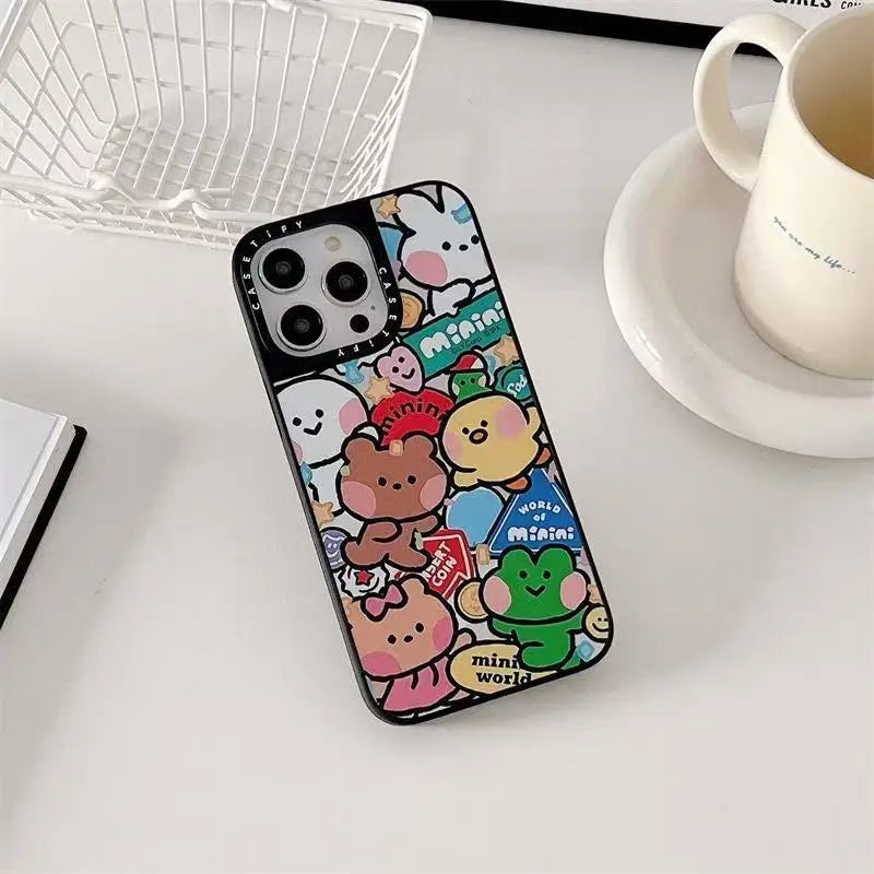 Garden Big Frog Mirror Apple 16 Pro Max Cartoon Phone Case