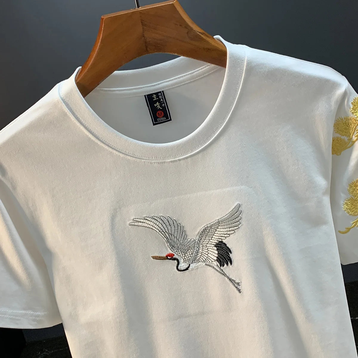 Chinese ethnic style embroidered printed short sleeved T-shirt for men's summer fashion, casual, versatile and trendy top