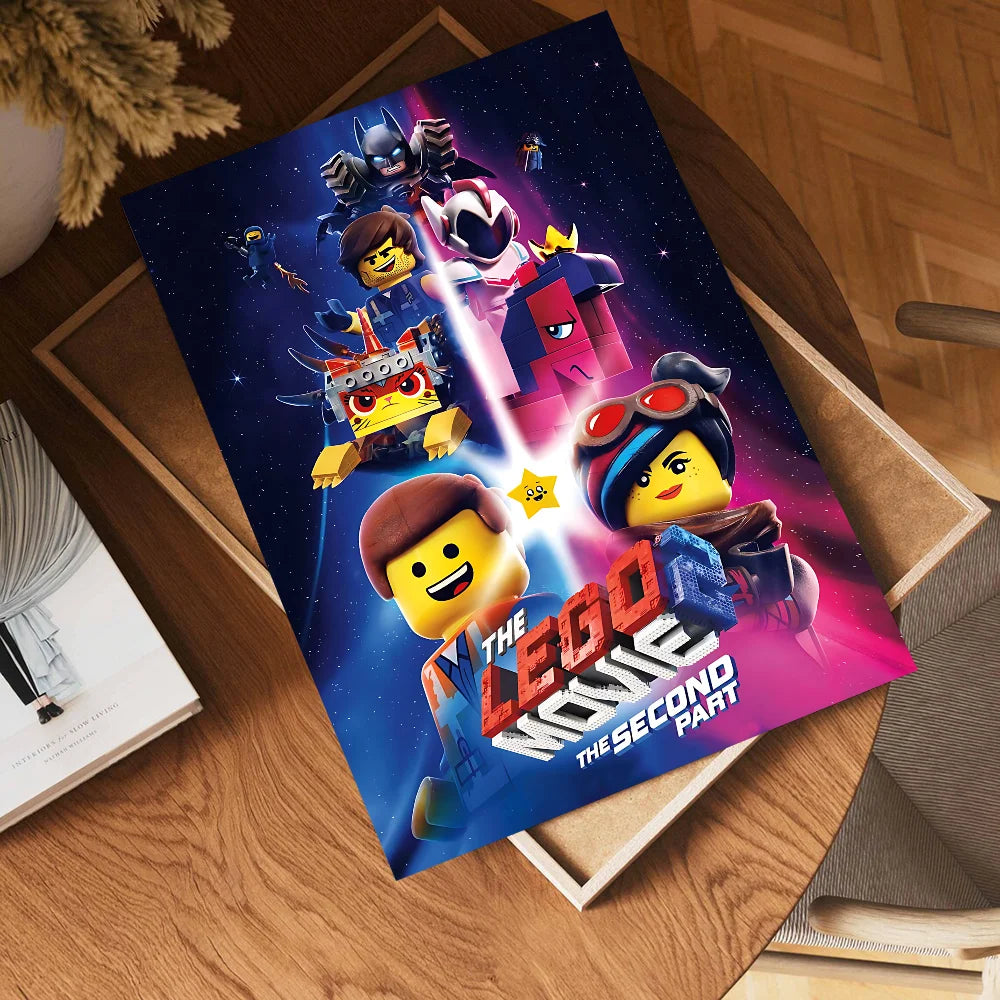 Abstract Funny L-Legos Anime Posters Sticky HD Quality Wall Art Retro Posters for Home Room Wall Decor