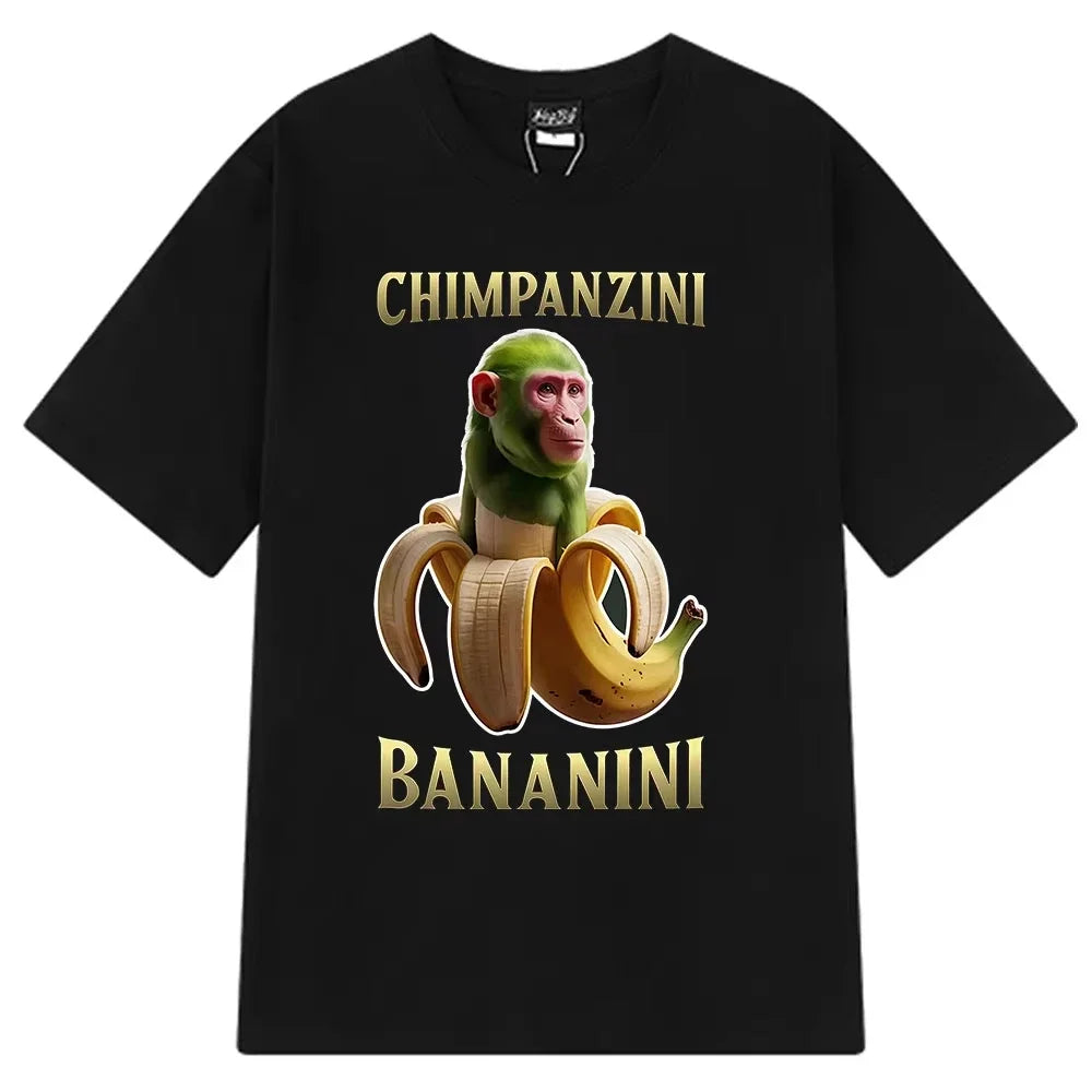 Italian Brainrot Tralalero Tralala Tung Tung Tung Sahur Bombardiro Crocodilo Funny Meme T-shirt Men Women Fashion Loose T Shirts
