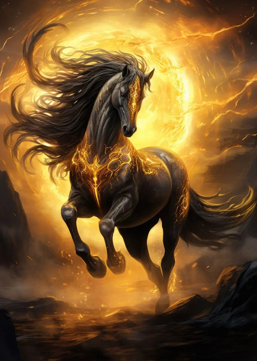 Fantasy Horses Poster Magic Natural Animals Fantasy Prints Canvas Painting Wall Art Pictures Home Living Room Modern Decoration