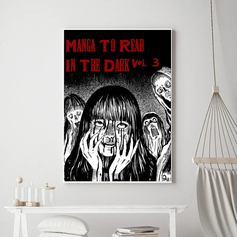 Japan Anime Junji Ito Poster Prints Poster Wall Painting Bedroom Living Room Wall Bar Restaurant