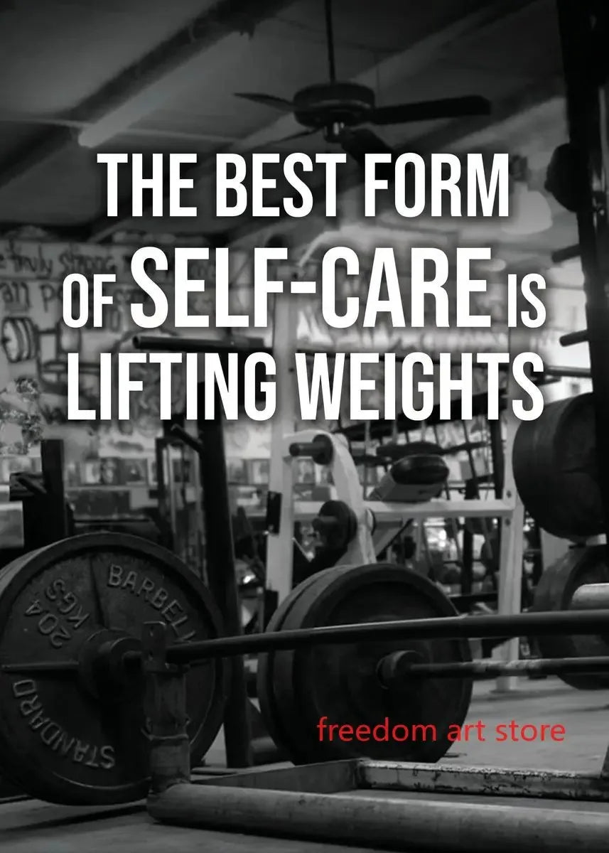 Gym Motivation Muscle Man Bodybuilding Fitness Strength Barbell Art Poster Canvas Painting Wall Print Picture for Home Gym Decor