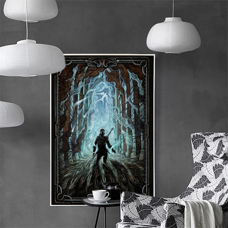 Witch Wolf Swallow G-Gwent Characters Movie Poster Canvas Painting Posters and Prints Wall Pictures For Living Room Home Decor