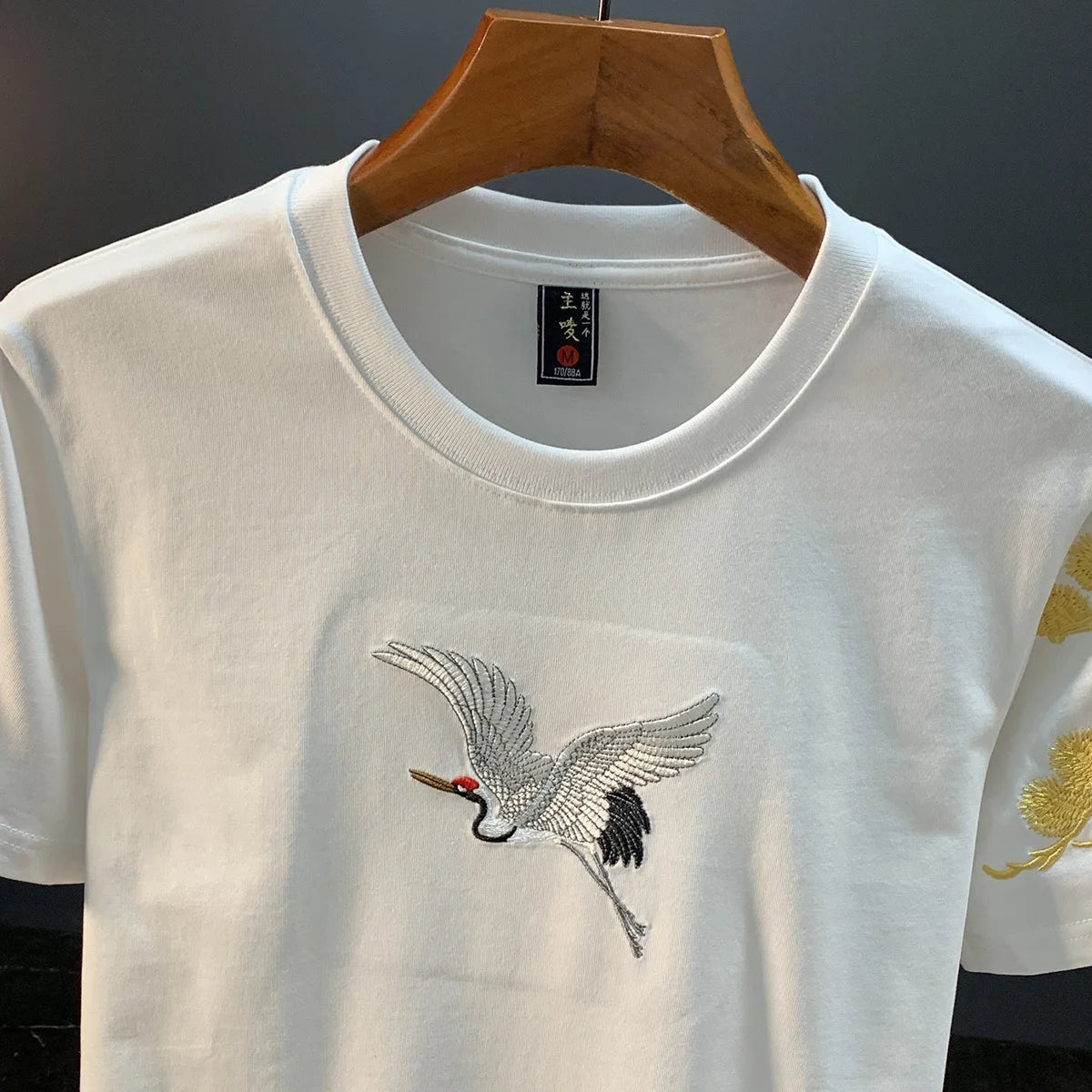 Chinese ethnic style embroidered printed short sleeved T-shirt for men's summer fashion, casual, versatile and trendy top