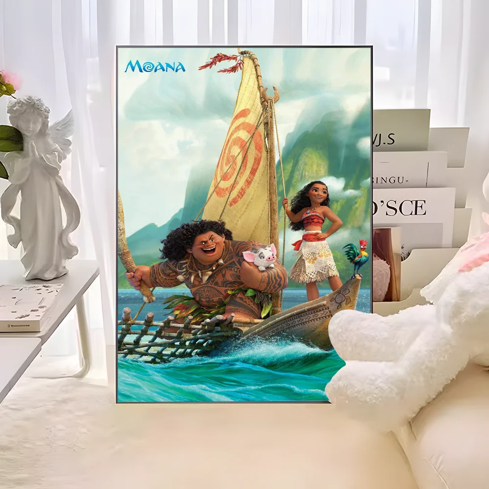 Cartoon Movie M-Moana Anime Posters Sticky Whitepaper Prints Posters Artwork Kawaii Room Decor