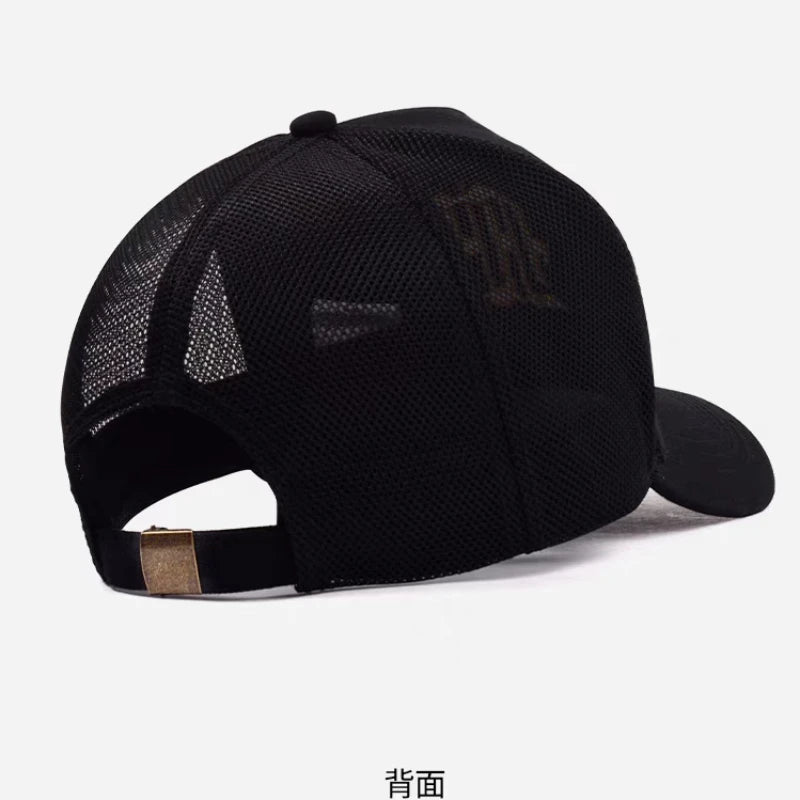 New Men's Large Size 65cm High Top Baseball Cap Tide Big Head Summer Thin Mesh Breathable Trucker Cap Embroidery Sun Hat Women