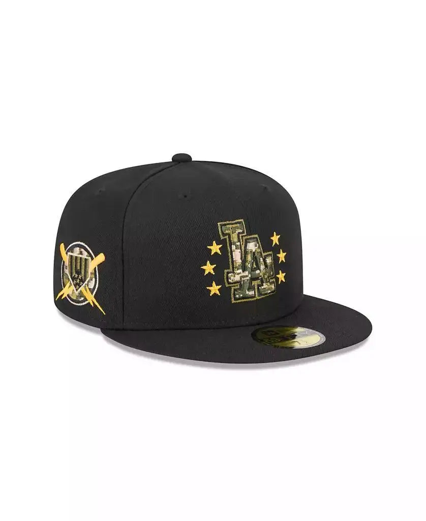 New Era | Men's Black Los Angeles Dodgers 2024 Armed Forces Day On-Field 59FIFTY Fitted Hat