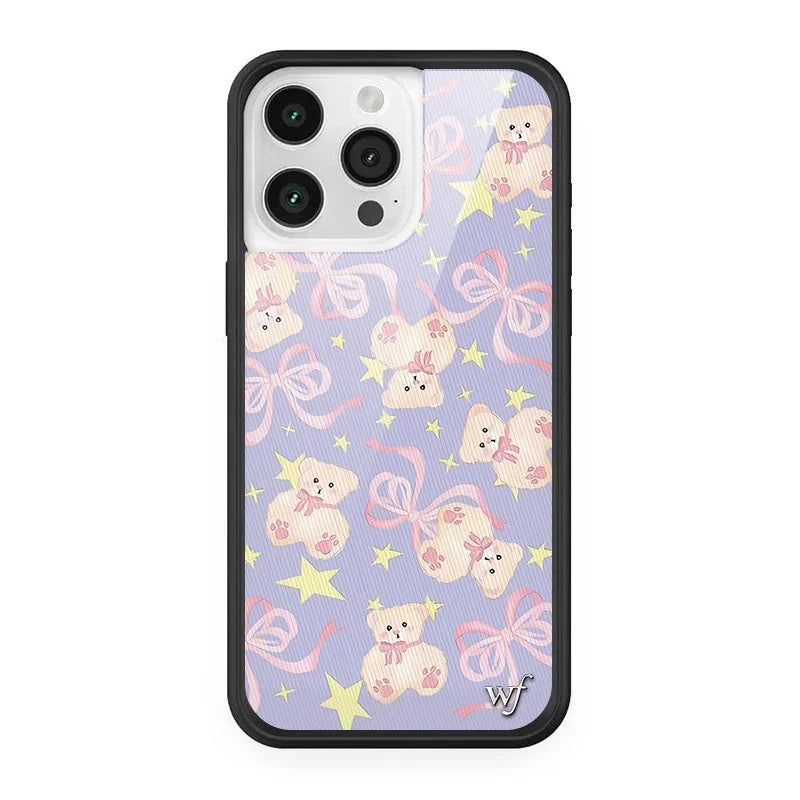 Wildflower Cartoon Cute Animal Cat Puppy Butterfly Horse Phone Case For iPhone 13 14 15 16 Pro Max WF Lovely Dancing Bear Cover