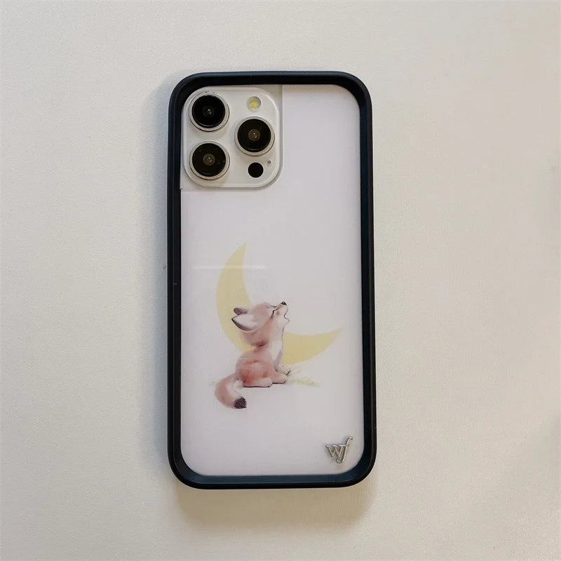 Wildflower 3D Kittens Camo Fox Phone Case for iPhone 16 15 14 13 12 Pro Max Plus 16pro Little Stinker WF Meow Cute Cover Funda