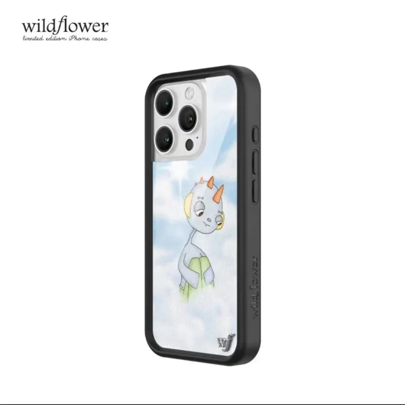 Wildflower Emergency Intercom Phone Case for iPhone 16 15 14 13 12 Pro Max Plus 16pro 15pro WF 3D Cartoon Cover Funda