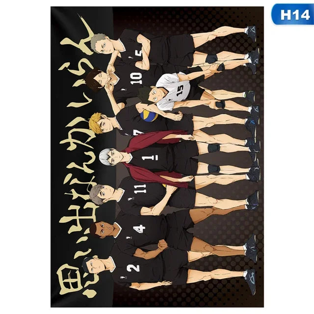 Haikyuu Anime Volleyball Poster Kids Room Canvas Wall Art Decor Cartoon Painting Print