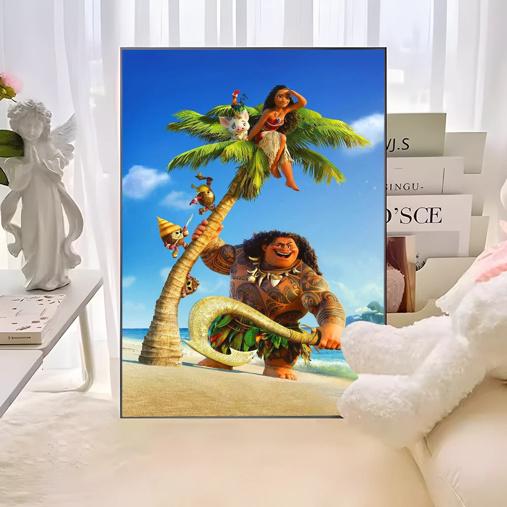 Cartoon Movie M-Moana Anime Posters Sticky Whitepaper Prints Posters Artwork Kawaii Room Decor