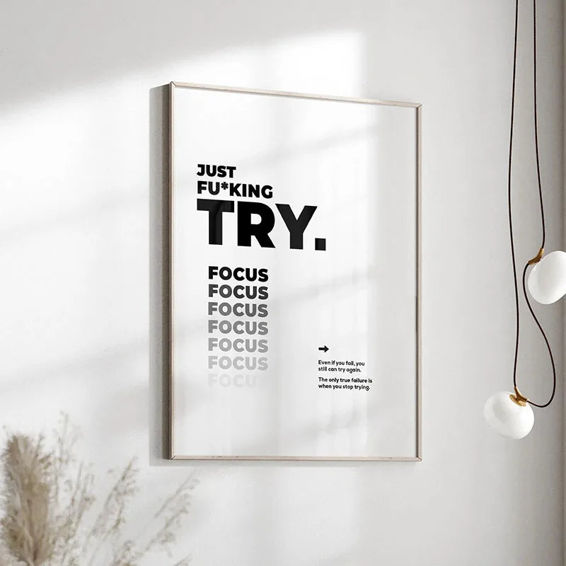 1pc Inspirational Quote Poster Wall Art Motivational Message Unique Gift Idea Poster Minimalistic Home Office Decor