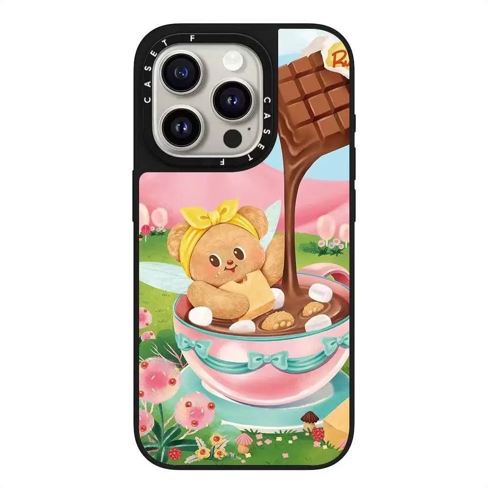 New CASE Butter Bear Cartoon for iPhone 16 pro Max Phone Case Cute And Stylish Compatible with Apple iPhones