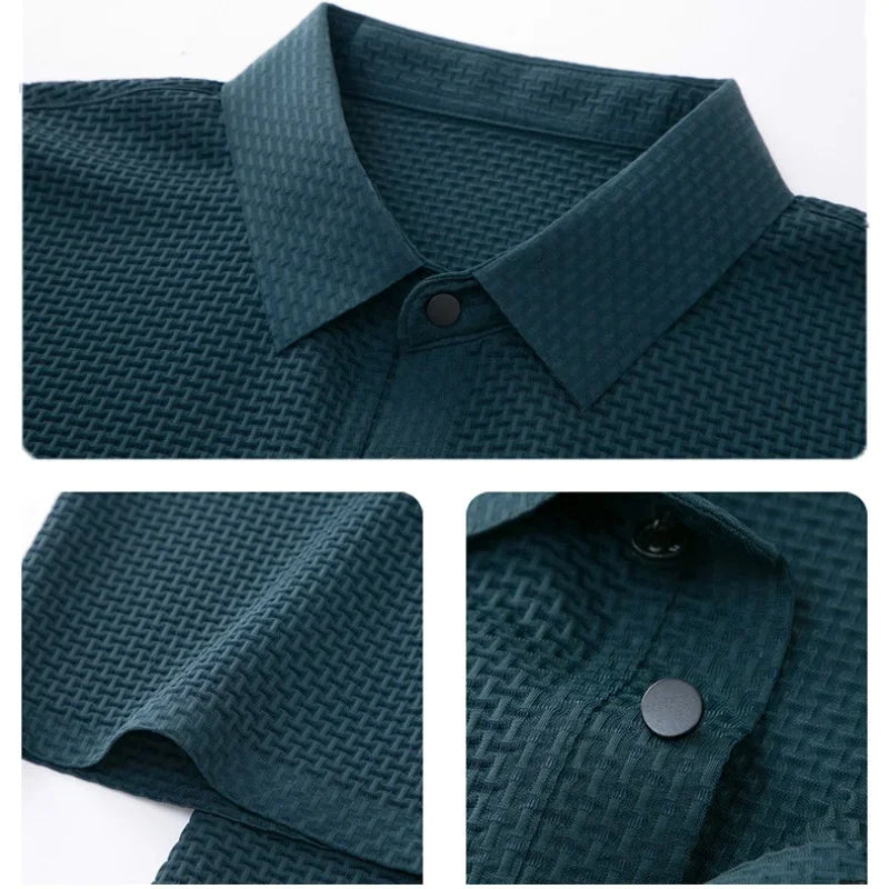 Classic men's casual POLO shirt soft and breathable MILAN pattern quick-drying top T-shirt