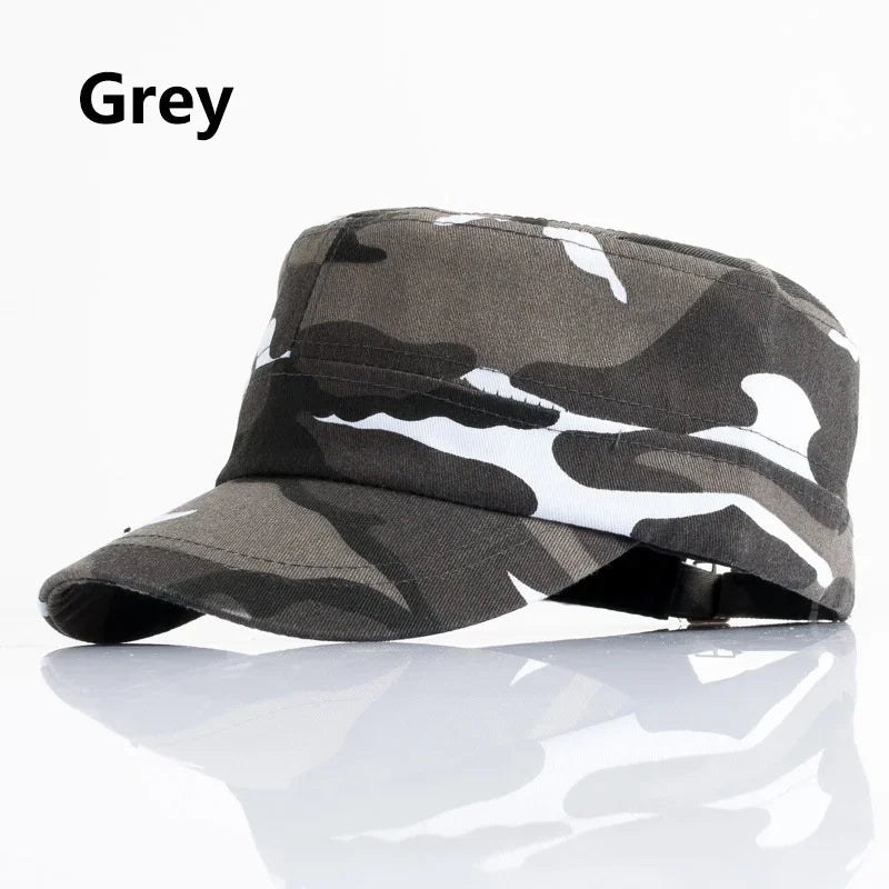 Army Hat Cotton Unisex Flat Roof Trucker Hats Camo Cap Baseball Casquette Camouflage Hats For Men Hunting Camouflage Cap