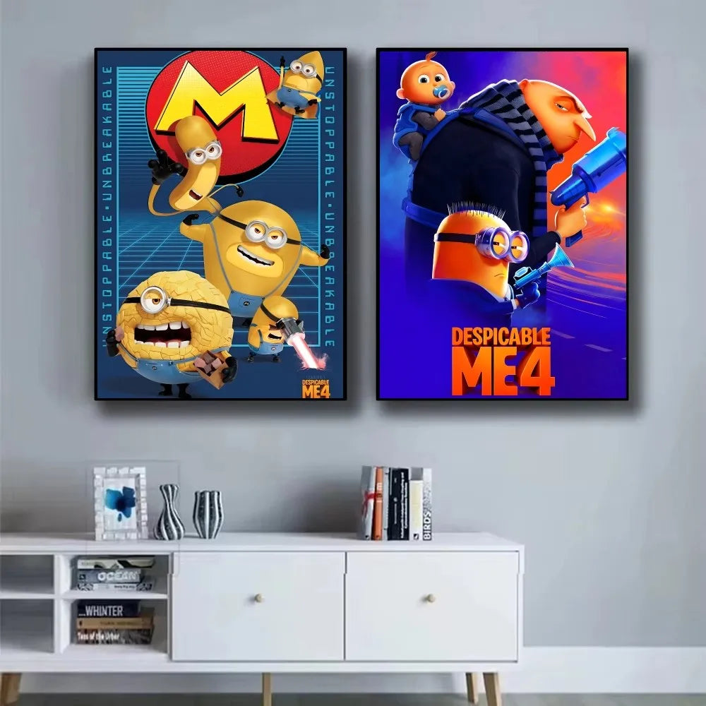 Movie D-Despicable Me 4 Poster Stickers Art Wall Murals Decor Game Room Decor Gifts Kawaii HD Painting