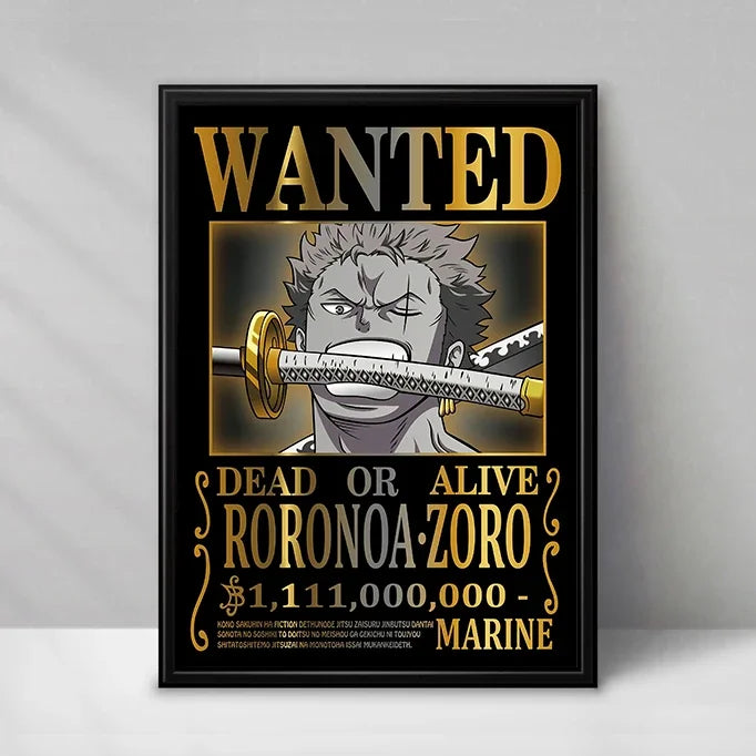 New Bandai Japanese Animation One Piece Bounty Order HD Poster Hanging Painting Mural Gaming Room Living Room Decoration Paintin