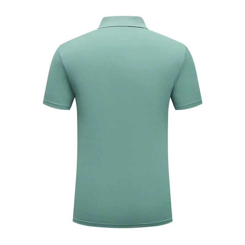 2025 New Men's Casual Solid Color Short Sleeved Polo Shirt Summer Fashionable and Comfortable Versatile Top