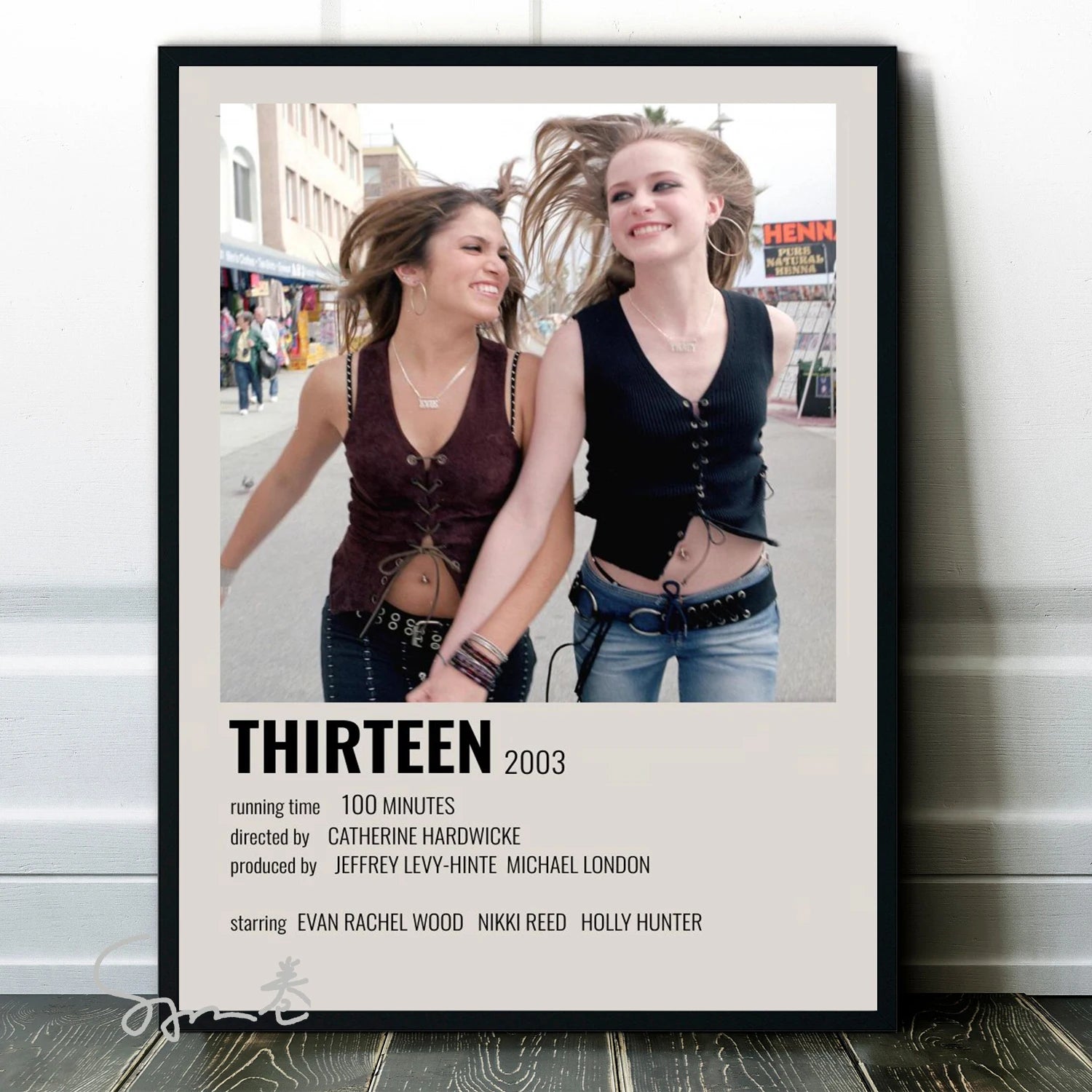 Thirteen Movie Film Poster Canvas Printing Teenage Movie Thirteen Wall Art Decor Home Room Cinema Aesthetic Wall Decoration Gift