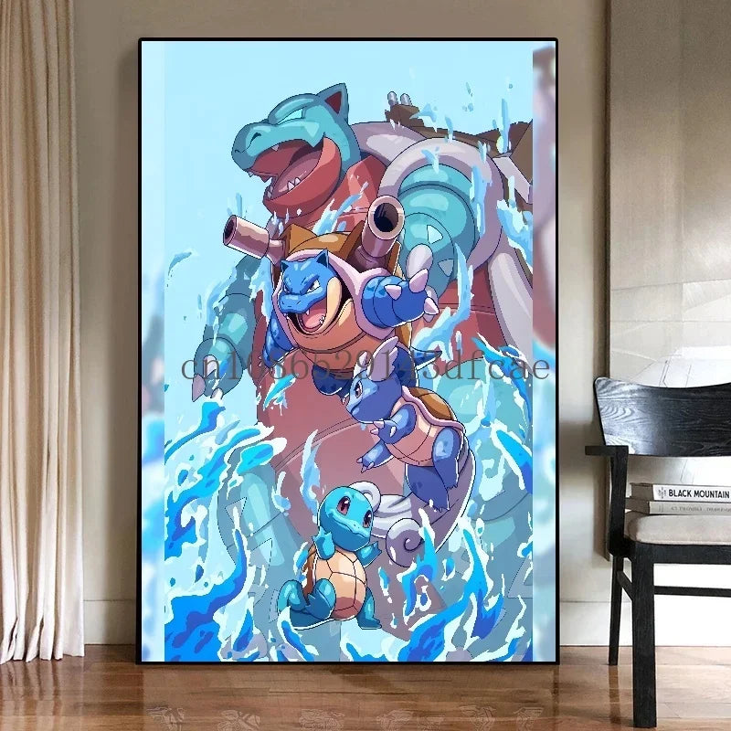 Classic Canvas Wall Art Aesthetic Poster Pokemon Pikachu Home Room Painting Cuadros Best Gift Hanging Gifts Cartoon Character
