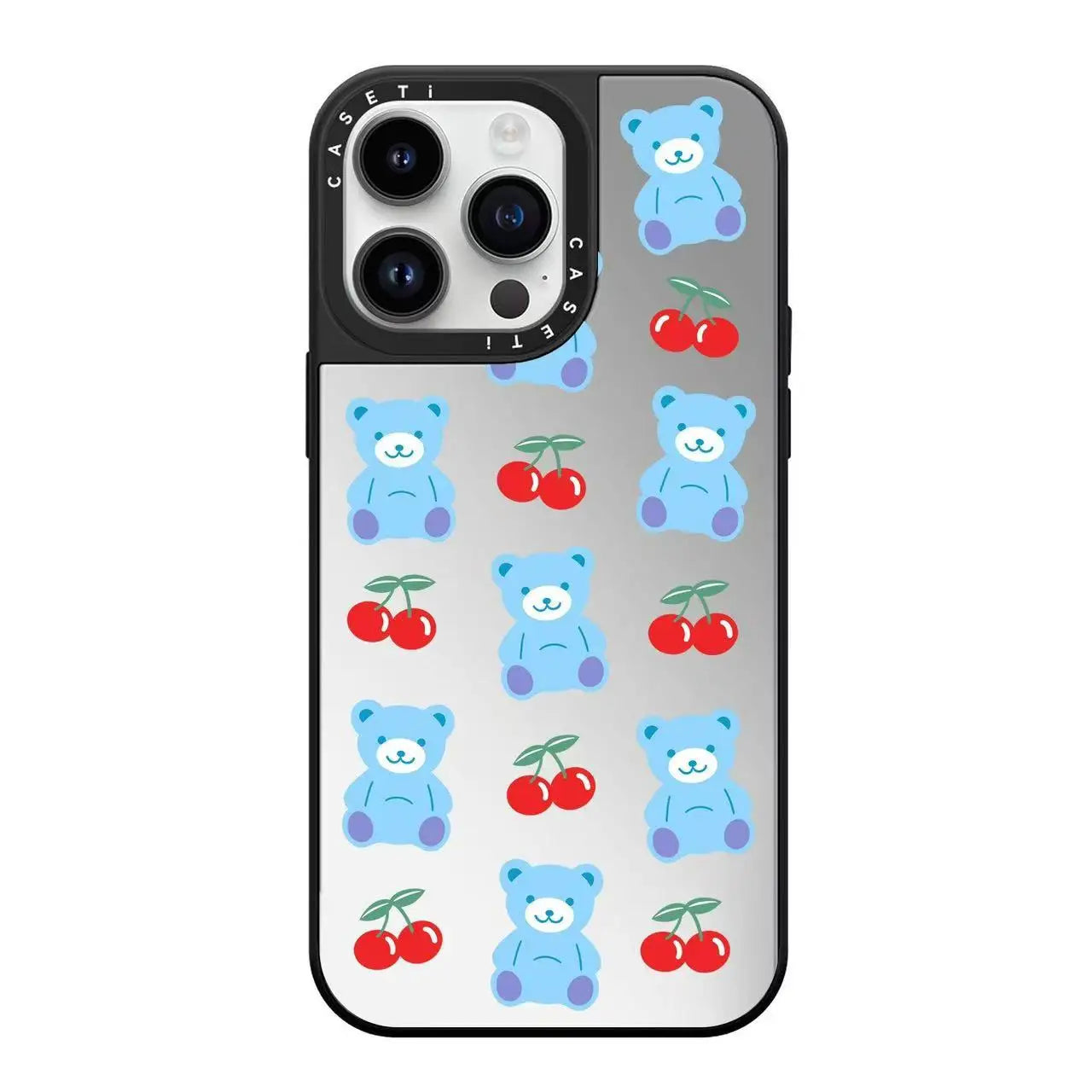 Adorable Happy Dog Apple Clear Mirror New Model Phone Case for 16Pro Max Cute Unique Design Mobile Shell Cover
