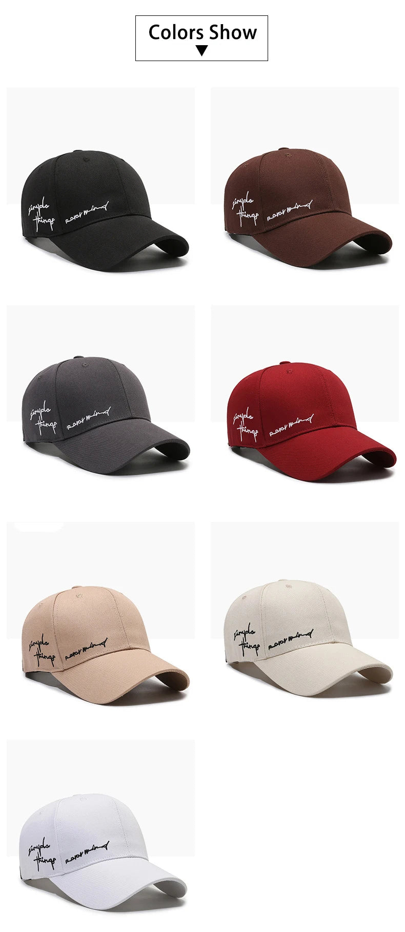 New Embroidery Baseball Cap For Men Women Hat Solid Sunscreen Baseball Hats Cotton Outdoor Sport Running Visor Casual Cap